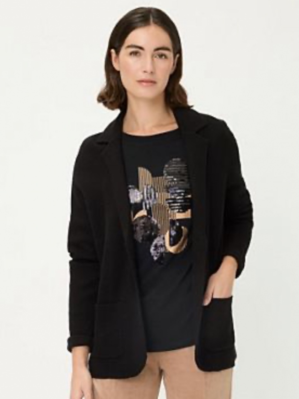Caslon relaxed knit blazer